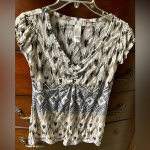 Liz Wear - Ladies Small Top - Black, gray, blue, white